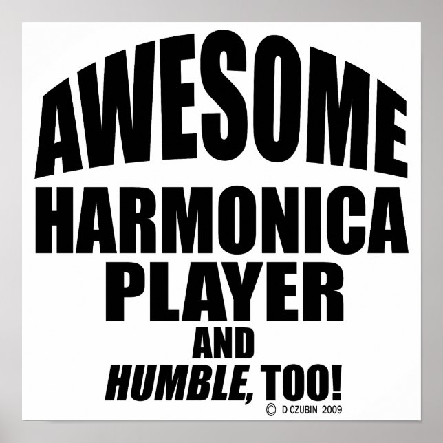Fantastisk Harmonica Player Poster (Framsidan)