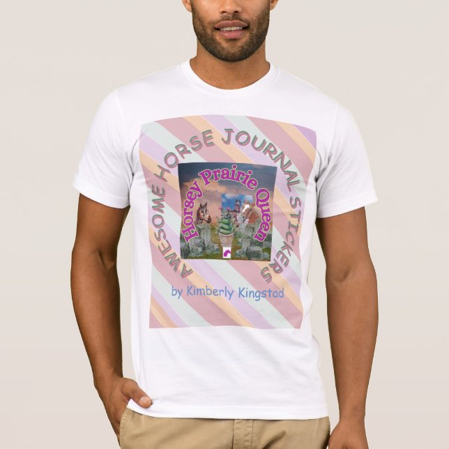 fantastisk häst journal klistermärken t shirt (Framsida)