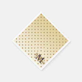 Fantastisk havsfiske i glitter guld polka dots pappersservett