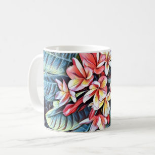 Fantastisk hawaiisk plumeria mugg