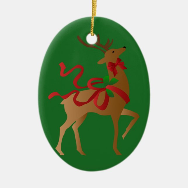 fantastisk helgdag renar julgransprydnad keramik (Framsidan)