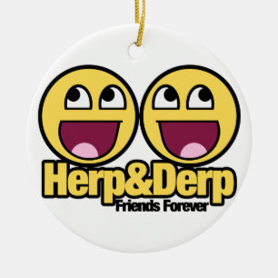 Fantastisk Herp and Derp Julgransprydnad Keramik