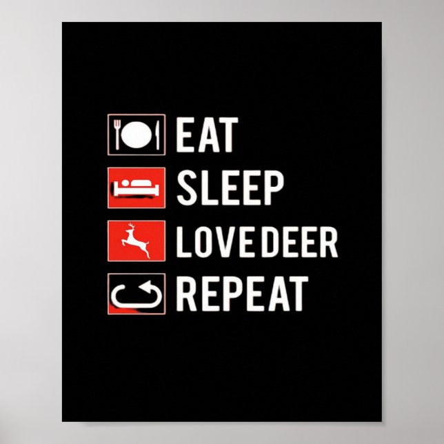Fantastisk hjortälskare Kreativ modern design  Poster (Framsidan)
