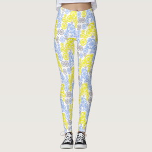 Fantastisk hjul cirkel mönster pastell färg Leggin Leggings
