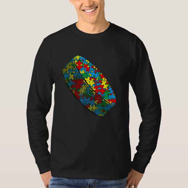 Fantastisk Hockey Autism Sport Autism Awareness Ki T Shirt (Framsida)