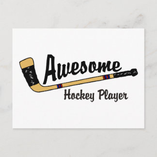 Fantastisk Hockey Player Vykort