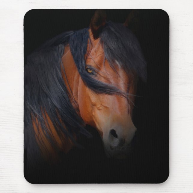 Fantastisk Horse Art Mousepad Musmatta (Framsidan)