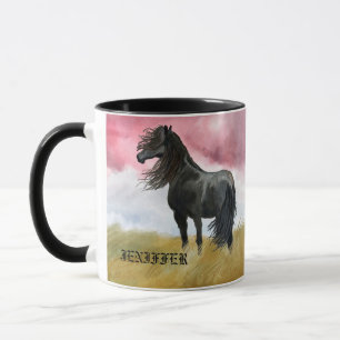 Fantastisk Horse Watercolor Coffee Mugg