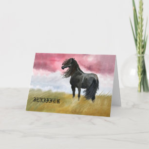 Fantastisk Horse Watercolor Kort