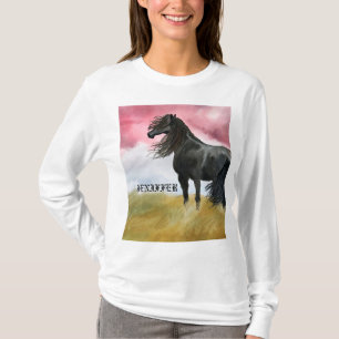 Fantastisk Horse Watercolor T Shirt