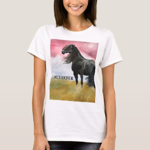 Fantastisk Horse Watercolor T Shirt
