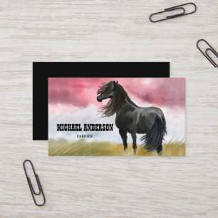 Fantastisk Horse Watercolor Visitkort