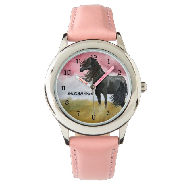 Fantastisk Horse Watercolor Watch Armbandsur (Framsida)