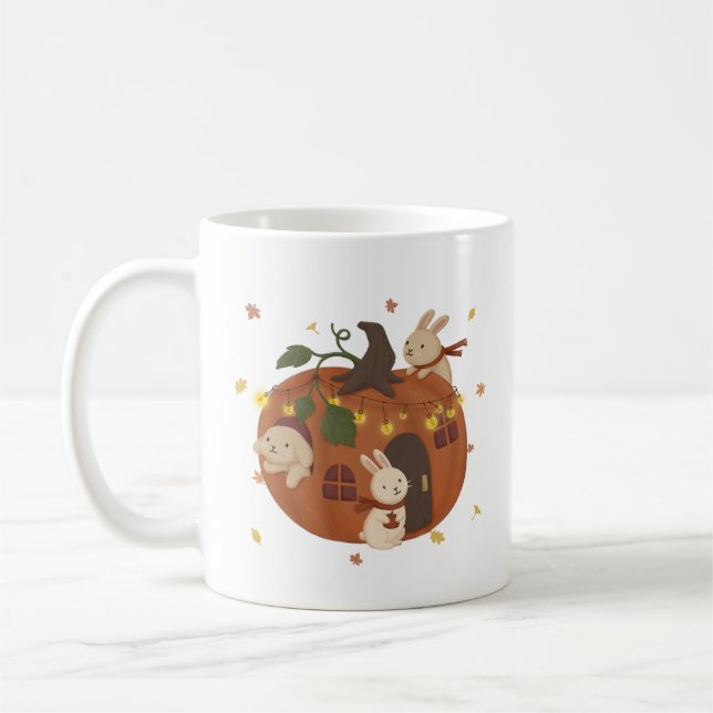 Fantastisk Hösten: Bunny & Pumpkin Kaffemugg (Vänster)