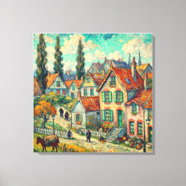 Fantastisk Houses in Auvers - Vincent van Gogh Canvastryck