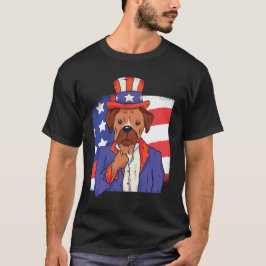 Fantastisk Hund USA Patriotisk Design T Shirt