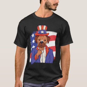 Fantastisk Hund USA Patriotisk Design T Shirt