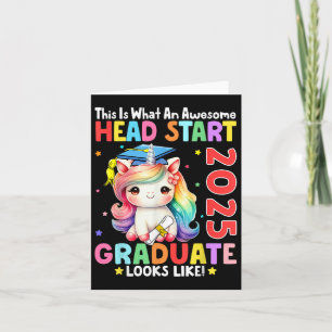 Fantastisk huvudstart 2025 Student som Unicorn Gra Kort