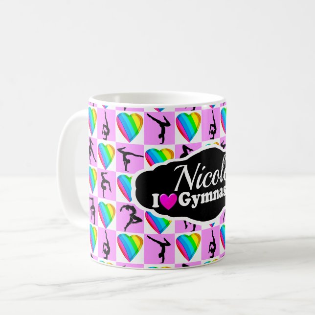 FANTASTISK I KÄRLEK GYMNASTICS DESIGN KAFFEMUGG (Framsida vänster)