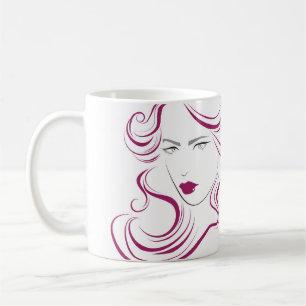 Fantastisk ikon lila hair Hairstyling branding Kaffemugg