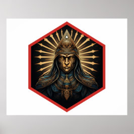 Fantastisk Illuminati-fantasiporträtt Poster