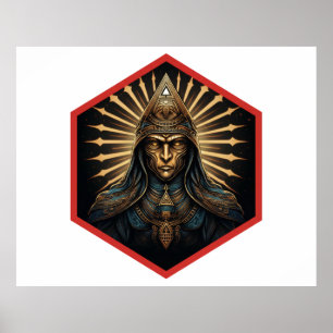 Fantastisk Illuminati-fantasiporträtt Poster