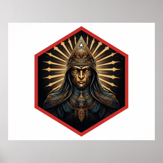 Fantastisk Illuminati-fantasiporträtt Poster (Framsidan)