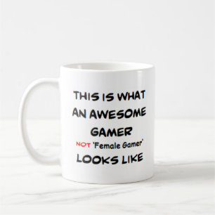 fantastisk inte kvinnligt spel kaffemugg