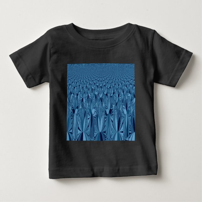 Fantastisk Iridescent Blue Kaleidoscope Art T Shirt (Framsida)