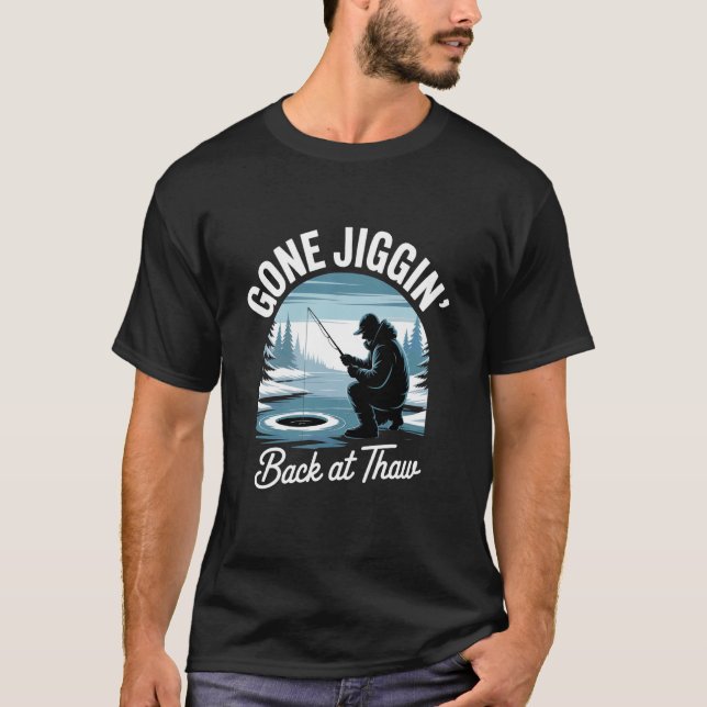 Fantastisk Isfiske Utrustning Jiggande Abborre Hav T Shirt (Framsida)