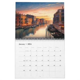 Fantastisk Italien 2024 Månadskalender Kalender
