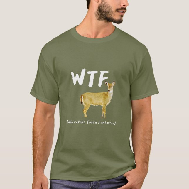 Fantastisk jägare för rolig Whitetailsmak för T Shirt (Framsida)