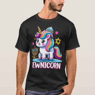 Fantastisk Jewnicorn - Menorah Davidstjärna - Judi T Shirt
