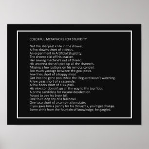Fantastisk Jokes anpassningsbar färg poster #6