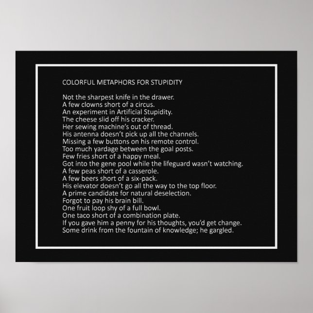 Fantastisk Jokes anpassningsbar färg poster #6 (Framsidan)