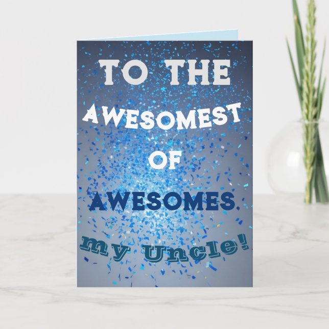 Fantastisk julkort från farbror helgkort (Framsida)