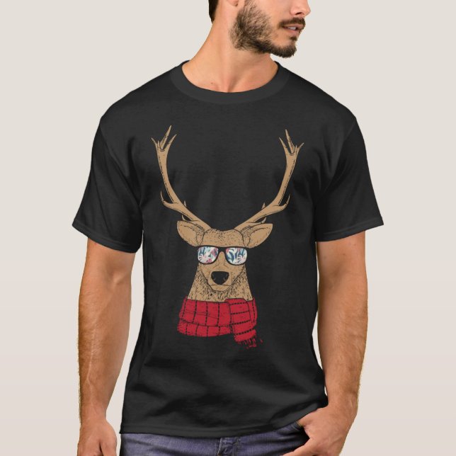 Fantastisk julrenar med Coola glasögon T Shirt (Framsida)