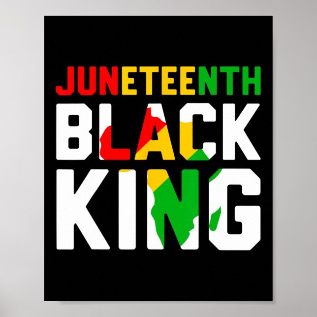 Fantastisk Junetelfte svarta Kung Melanin Fars dag Poster (Framsidan)
