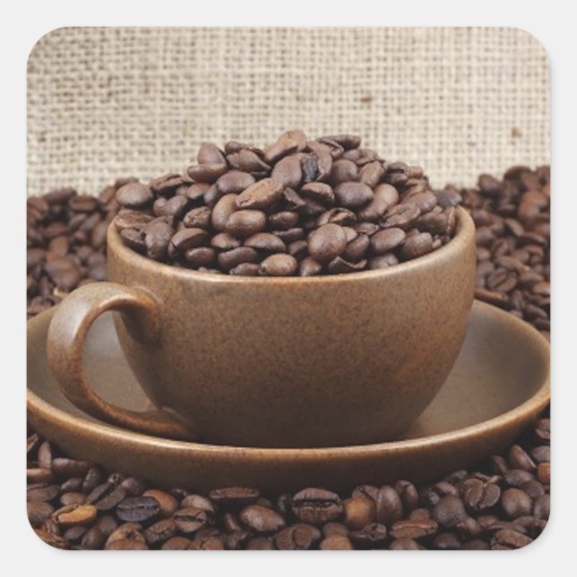 Fantastisk kaffe fyrkantigt klistermärke (Framsida)