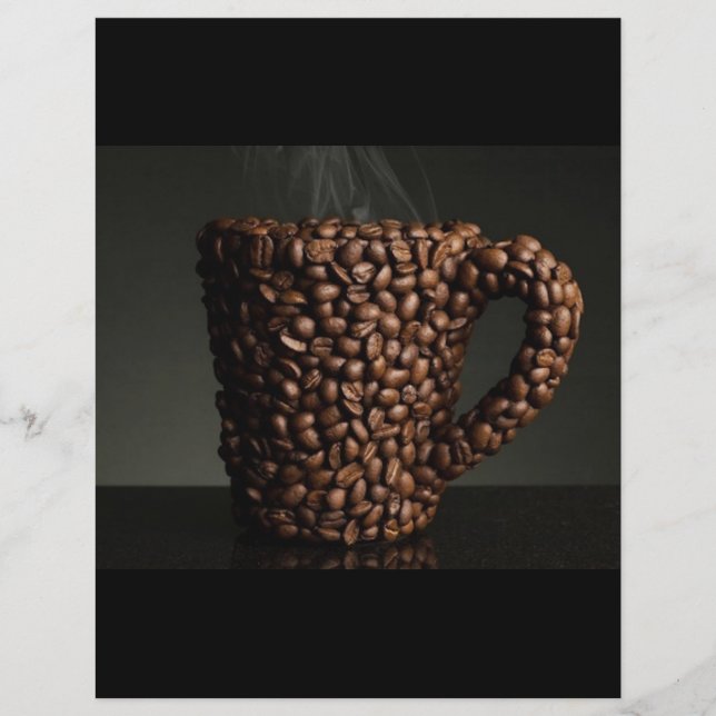 Fantastisk kaffefoto 3 reklamblad (Framsidan)