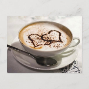 Fantastisk kaffefoto vykort