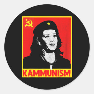 Fantastisk Kamala Harris Kammunism kommunism Harri Runt Klistermärke