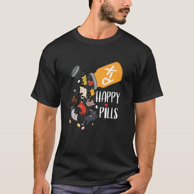 Fantastisk katt  glada piller  Katt T Shirt (Framsida)