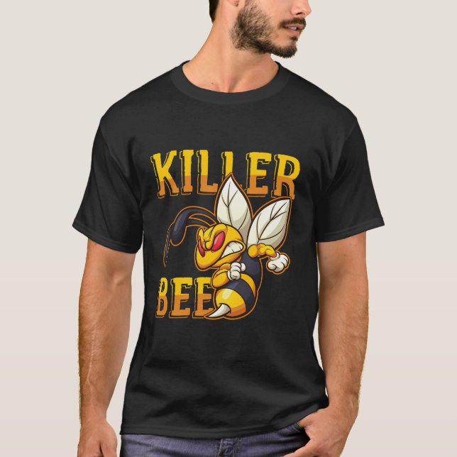Fantastisk Killer Bee Hornet Yellowjjacka Honeybee T Shirt (Framsida)