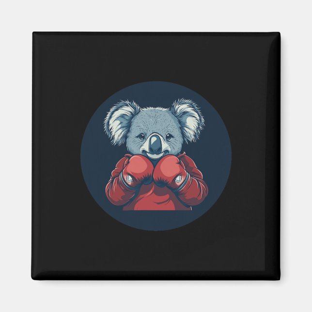 Fantastisk Koala Björn Boxare För En Knockout Vibe Magnet (Framsidan)