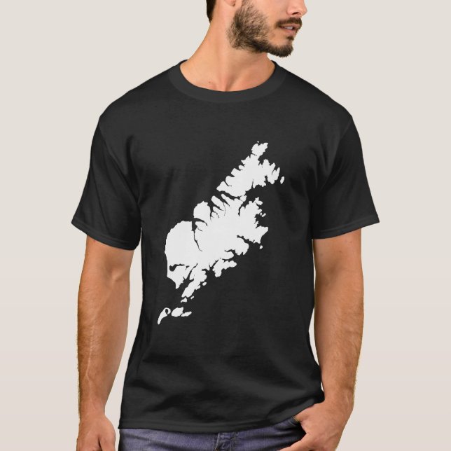 Fantastisk Kodiak Island Karta Alaska Hemstaten T Shirt (Framsida)