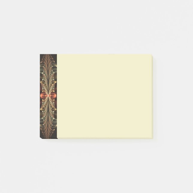 Fantastisk konstruktions blank abstrakt fraktal ko post-it block (Framsida)