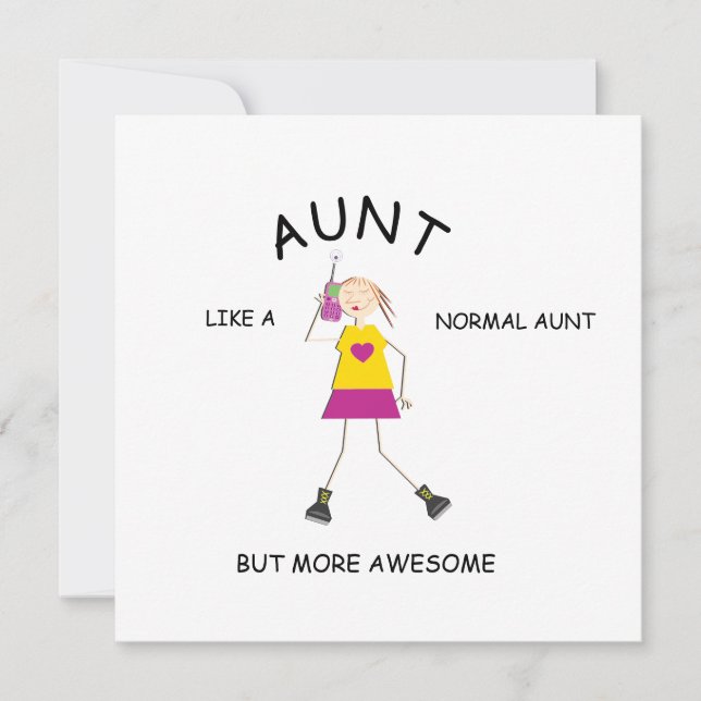 FANTASTISK-kort, Hälsning-gåva för Auntie Inbjudningar (Framsida)