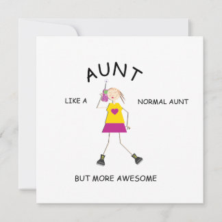 FANTASTISK-kort, Hälsning-gåva för Auntie Inbjudningar