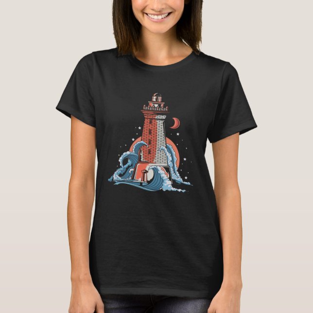 Fantastisk Kusten Vågar T Shirt (Framsida)